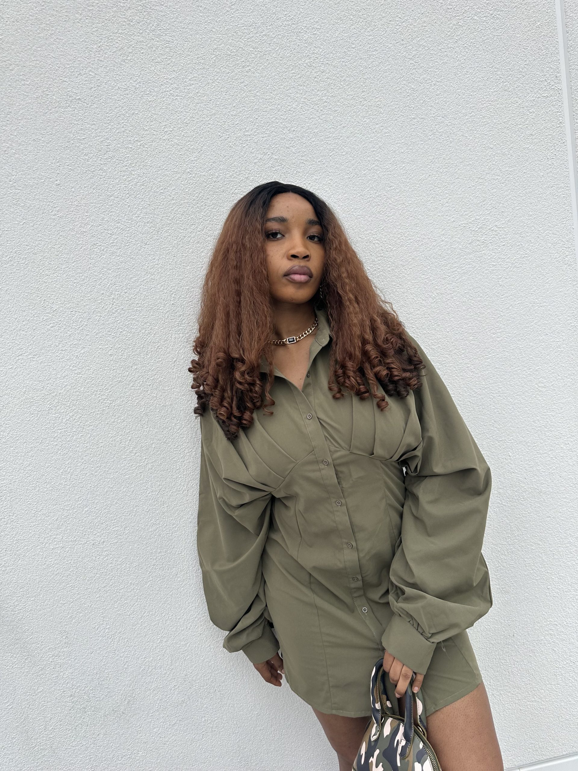 Editorial look—structured silhouette